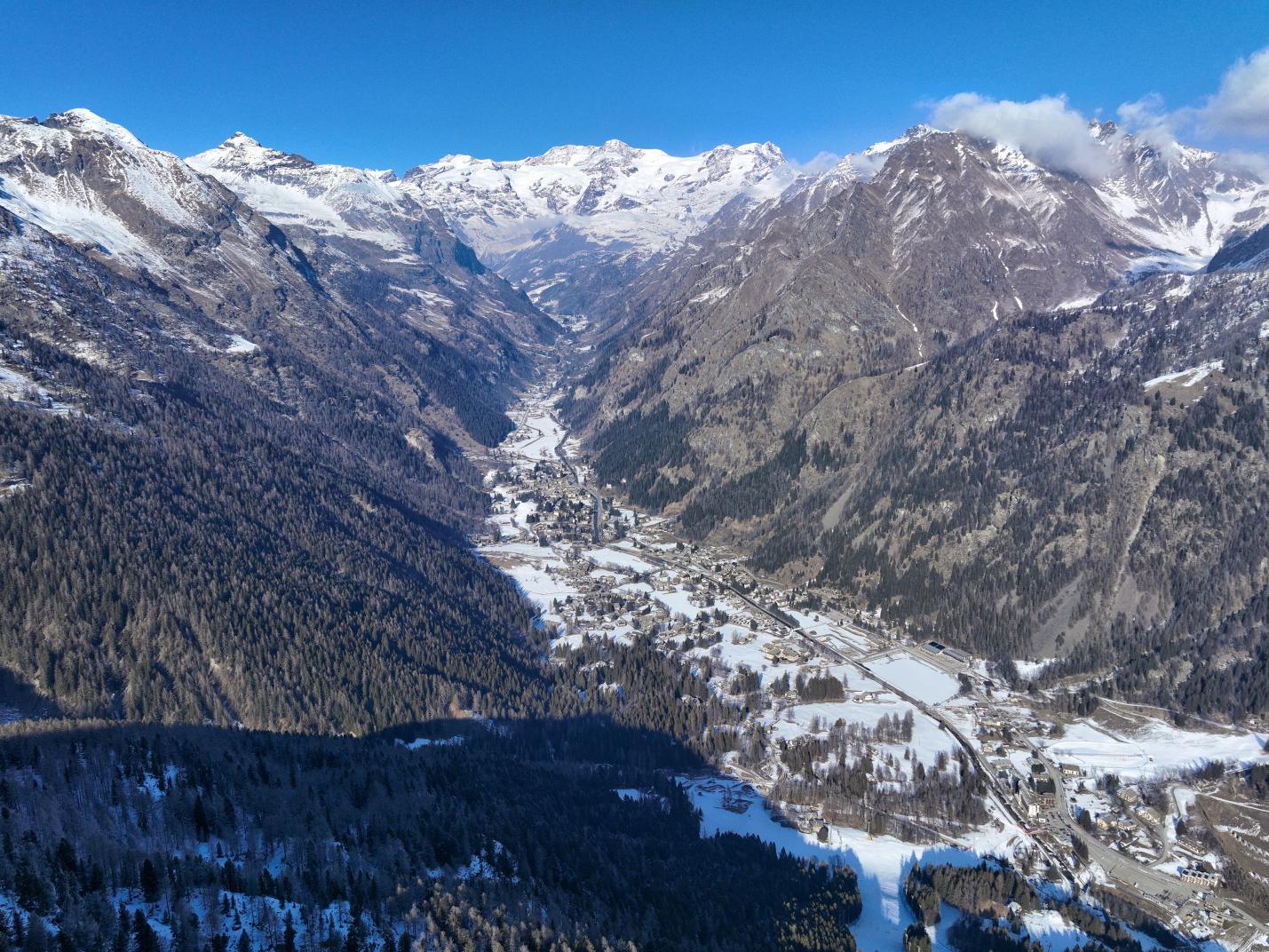 Alagna Valsesia | Gressoney-La-Trinité | Champoluc | Frachey in Italy - the view from the top of the mountain.