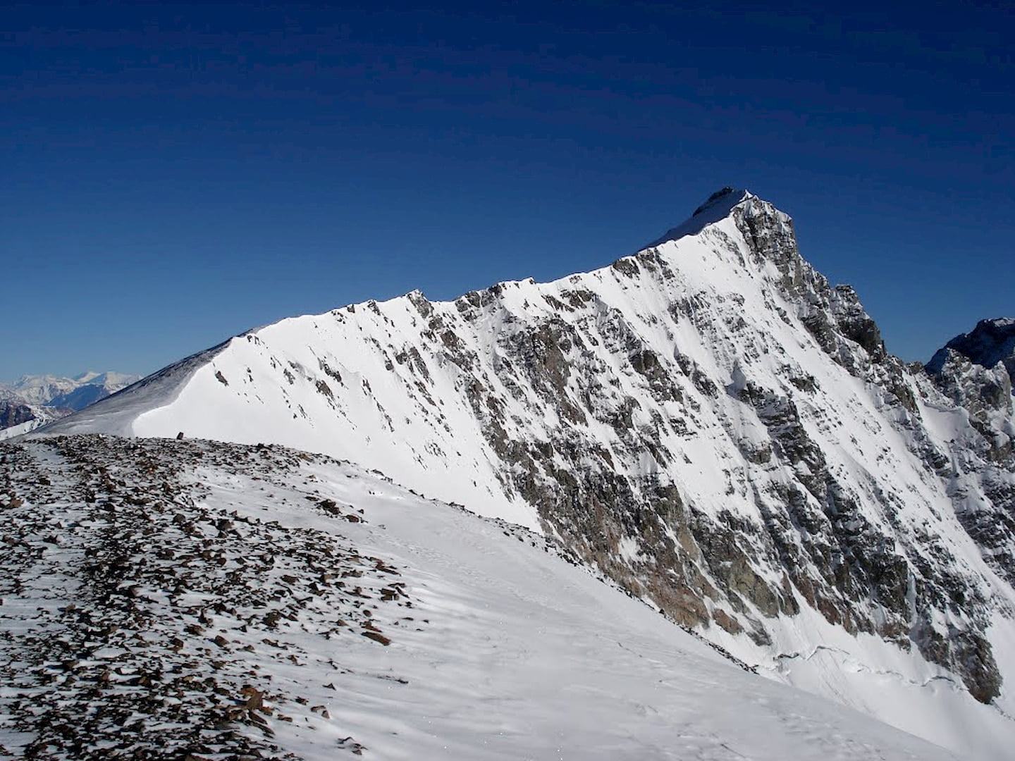 Vallecitos in Argentina - a snow covered mountain.