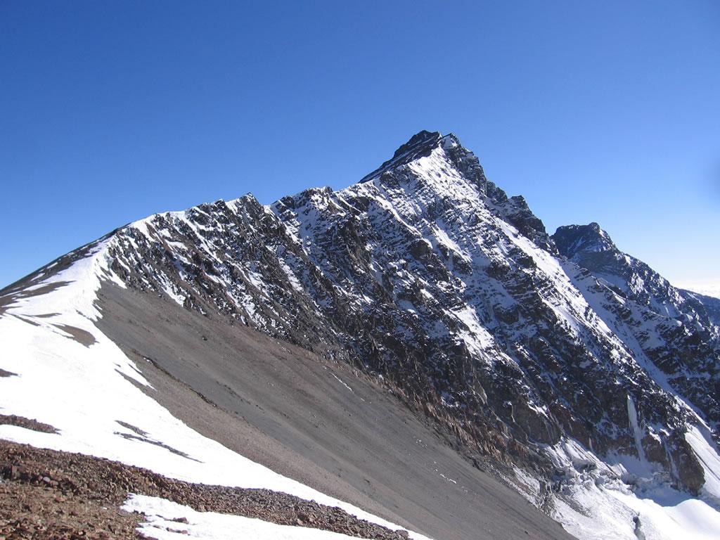Vallecitos in Argentina - a snow covered mountain.