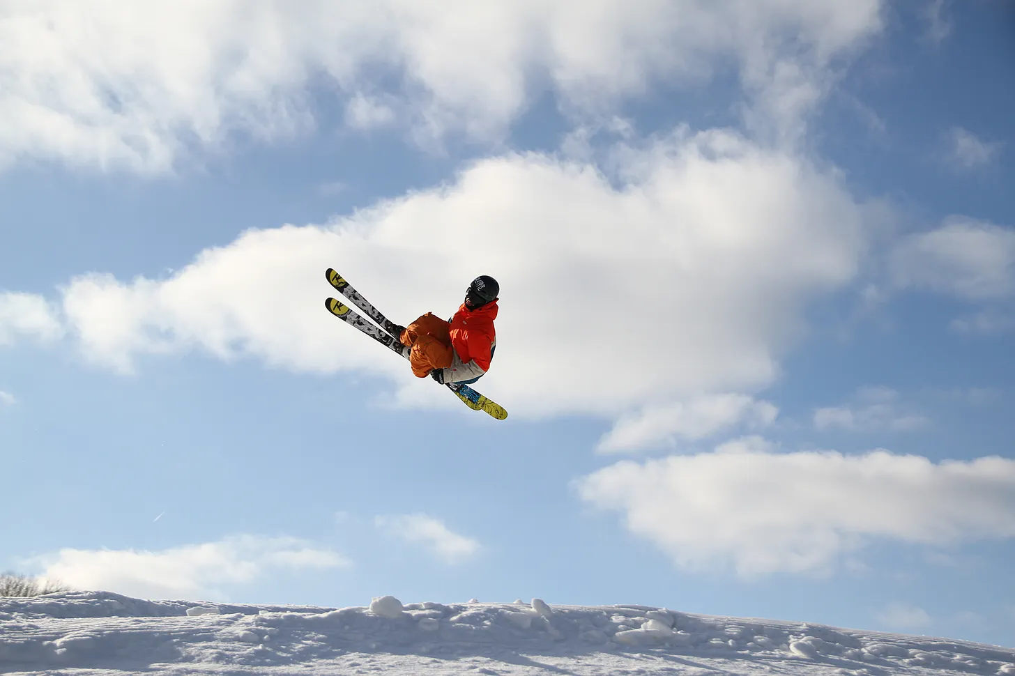 Perfect North Slopes in USA - a person jumping in the air on a snowboard.