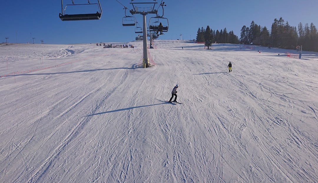 Stacja Narciarska GrapaSki in Poland - a person is skiing down a snowy hill.