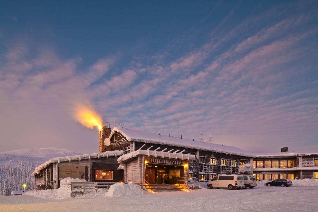 Pallas in Finland: the building where the hotel is located.