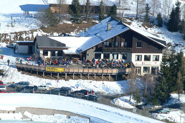 Simonhöhe in Austria - snow on the ground.