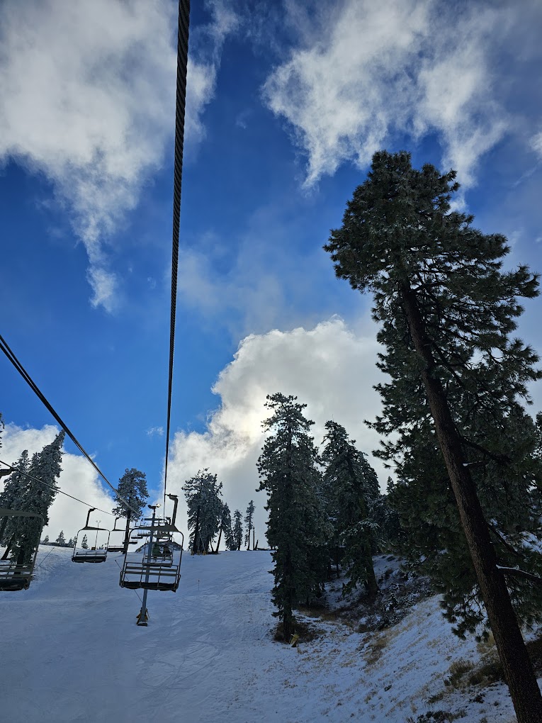 Mountain High North in USA - a ski lift going up the side of a mountain.
