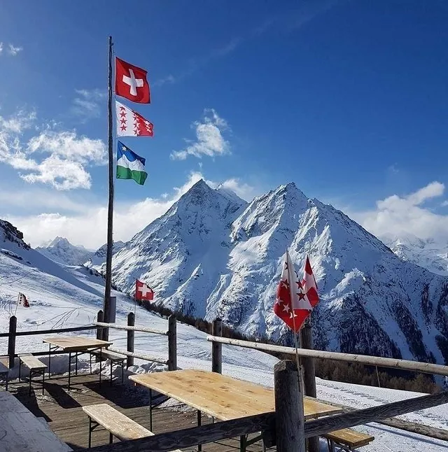 La Forclaz in Switzerland - the view from the top of a mountain in switzerland.