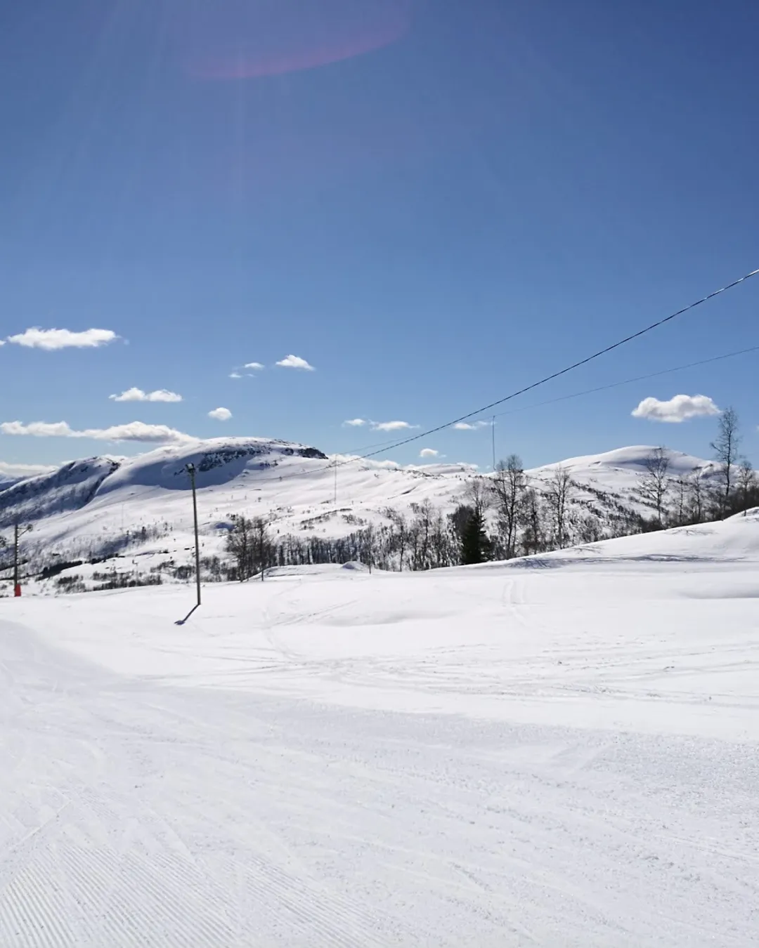 Sogndal Skisenter - Hodlekve in Norway - a snow covered ski slope in the mountains.