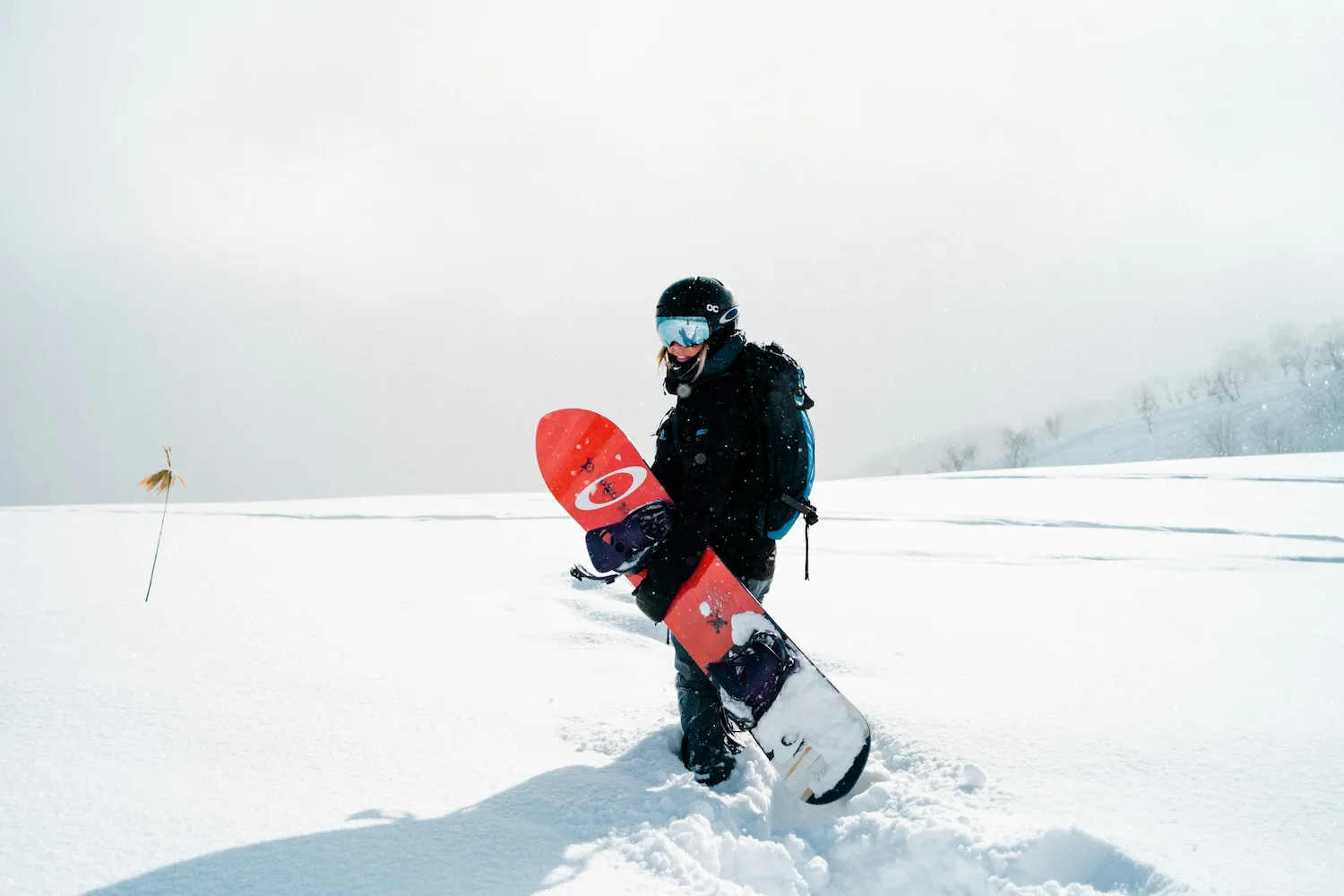 Marsia – Tagliacozzo in Italy - a person on a snowboard in the snow.
