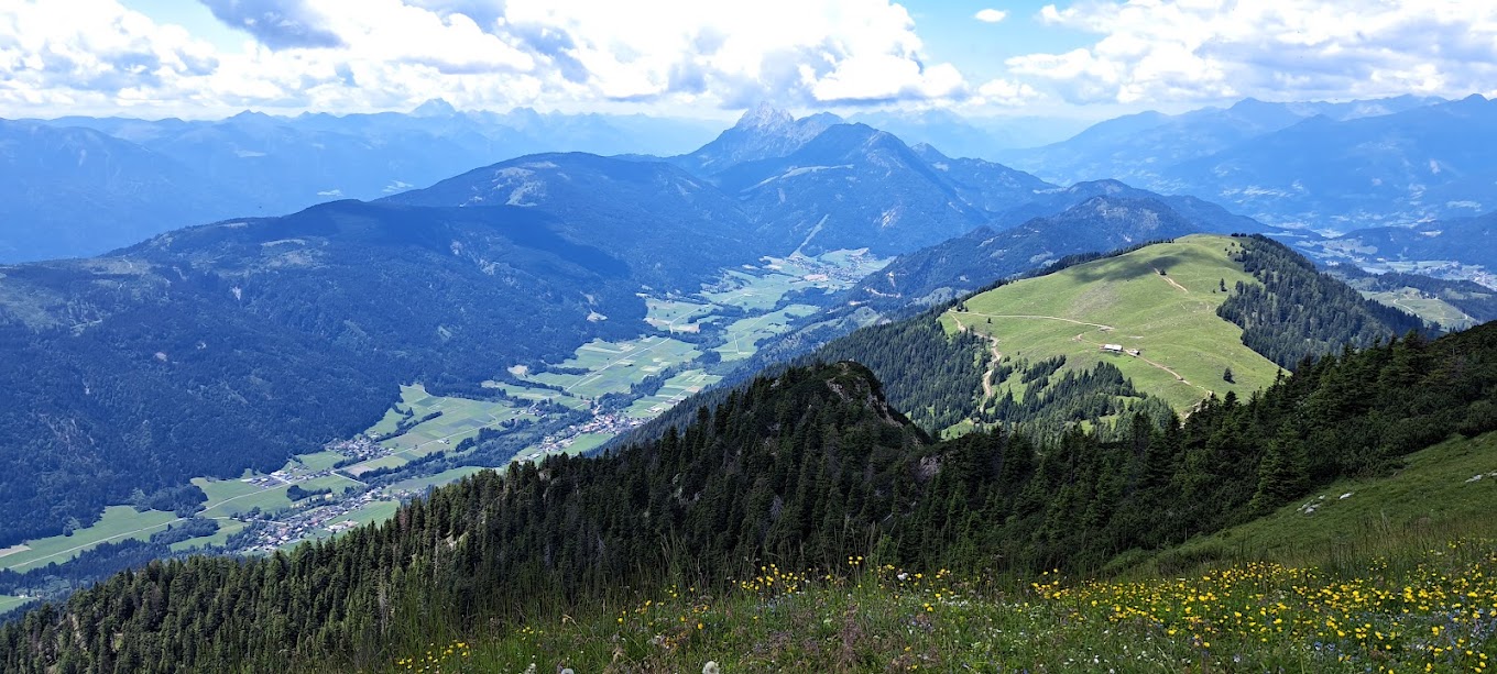 Kötschach-Mauthen in Austria - a view from the top of a mountain.