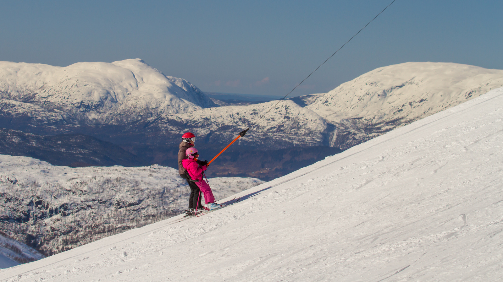 Eikedalen in Norway - a clear blue sky.