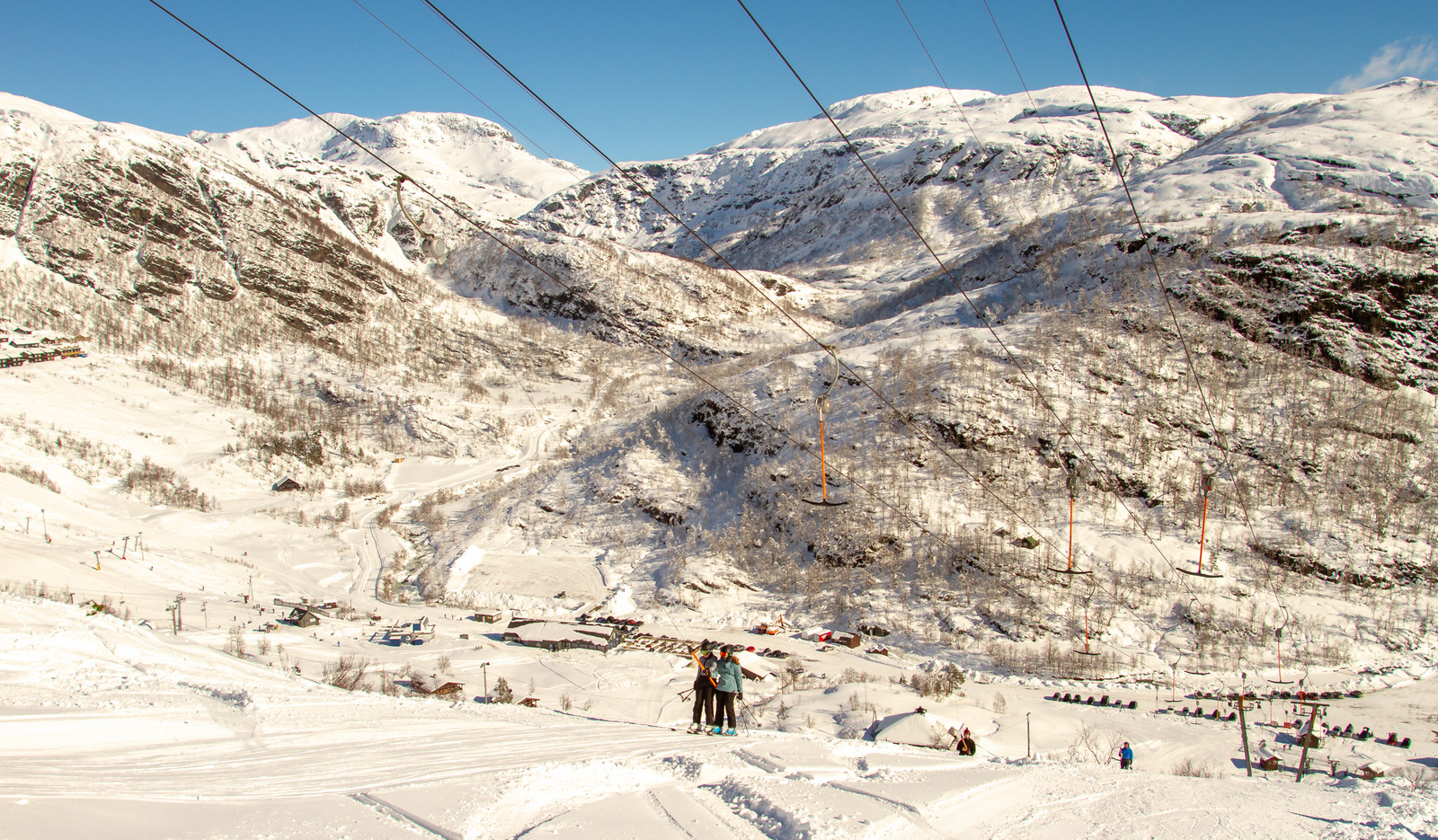 Eikedalen in Norway - a clear blue sky.
