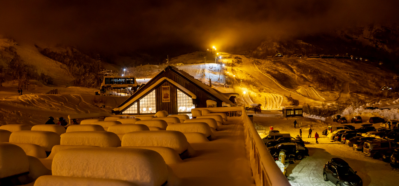 Eikedalen in Norway - snow on the ground.