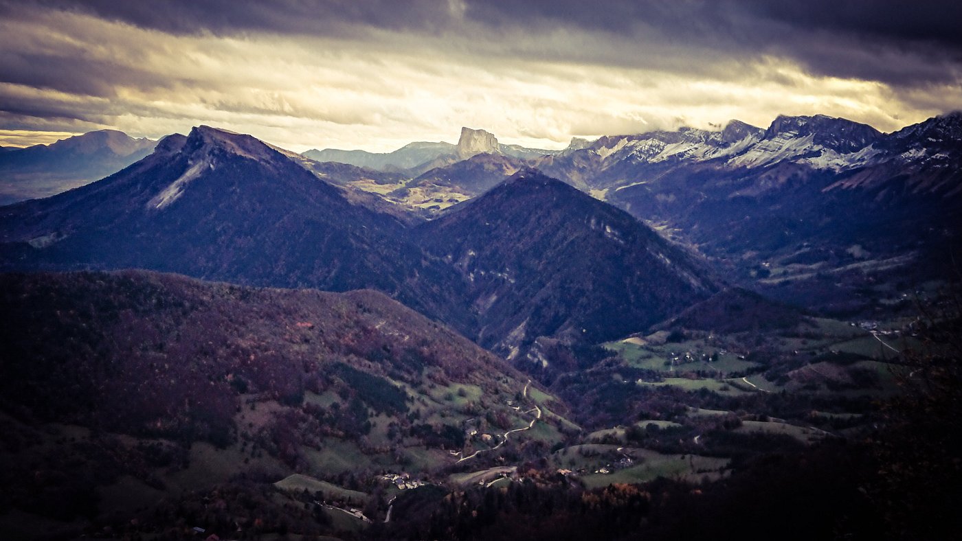 Col de l'Arzelier in France - a view from the top of a mountain.