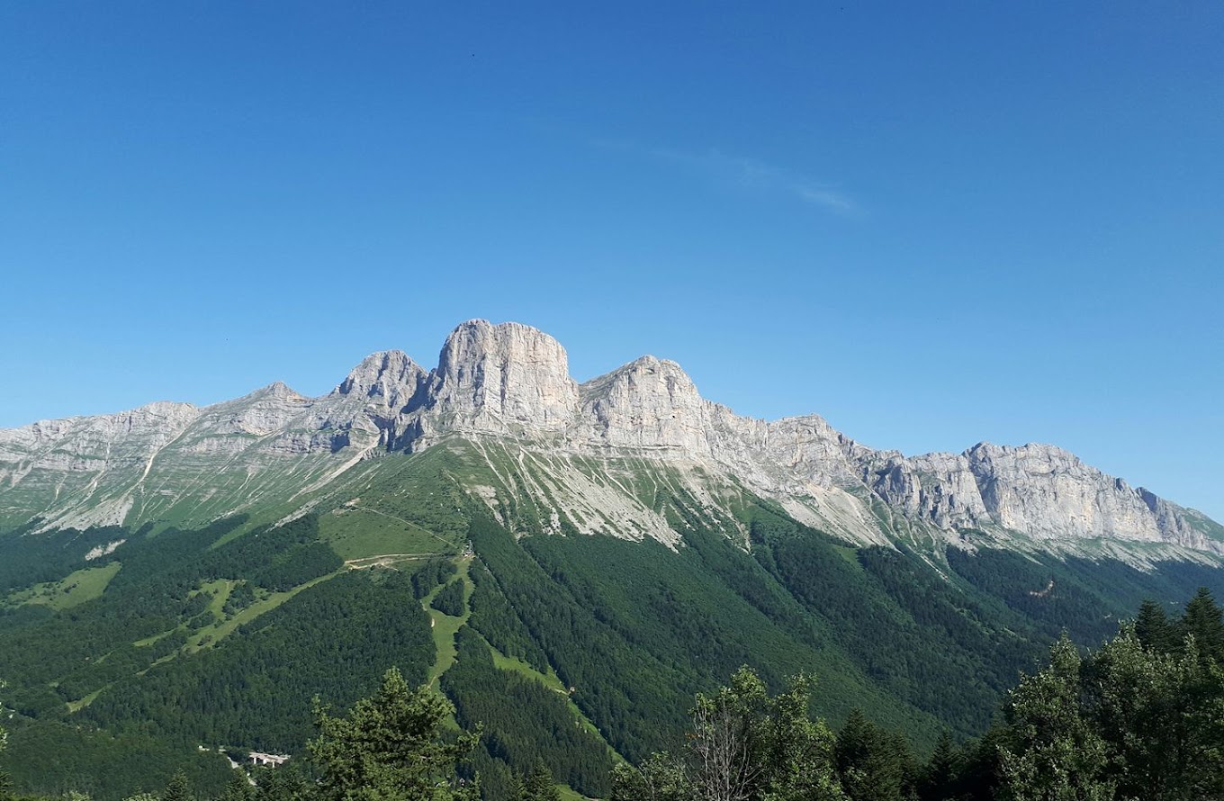 Col de l'Arzelier in France - a view of the mountains from the top of the mountain.