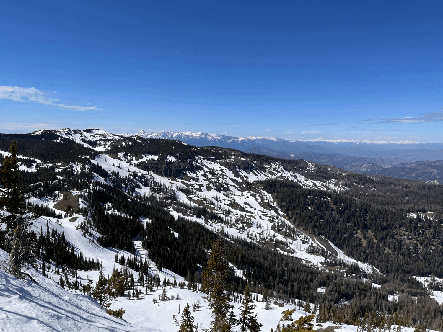 Mission Ridge in Canada - a person on a snowboard on a snowy slope.