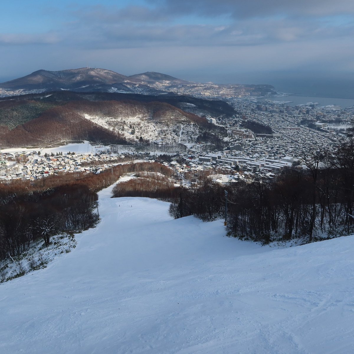 Otaru Tenguyama in Japan - a view from the top of a mountain in japan.