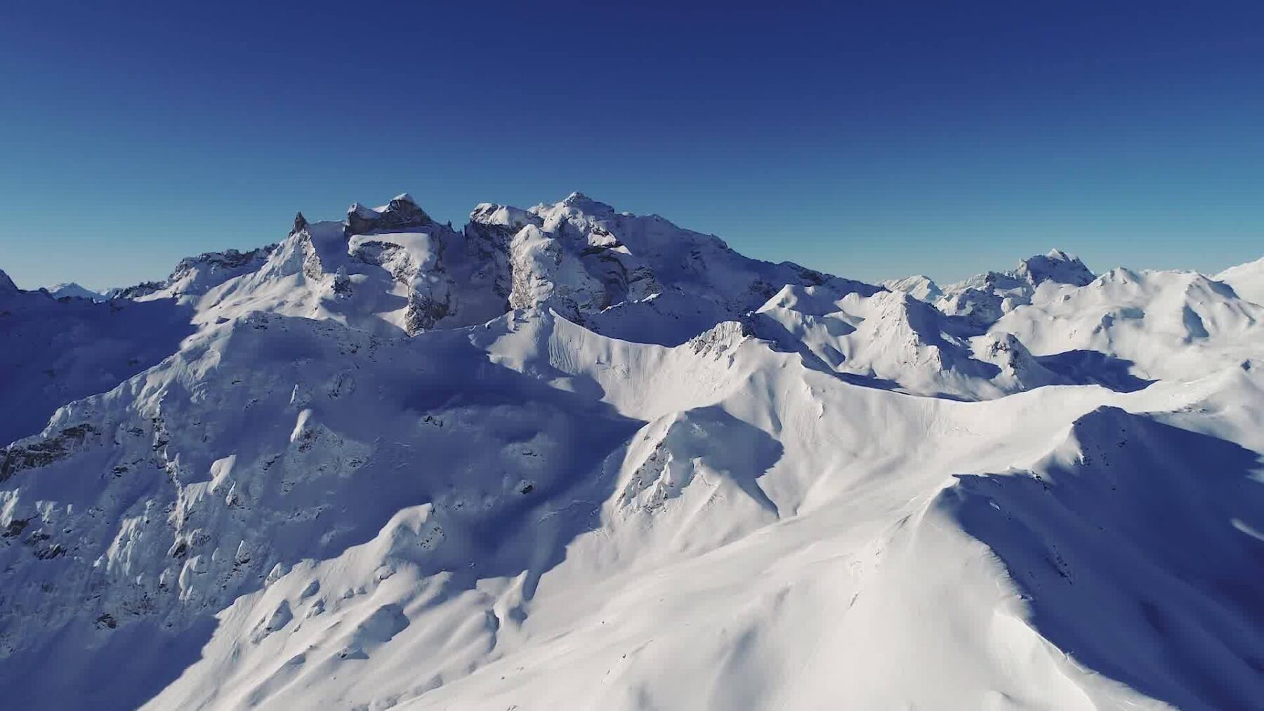 Golm in Austria - a view of a snowy mountain range.