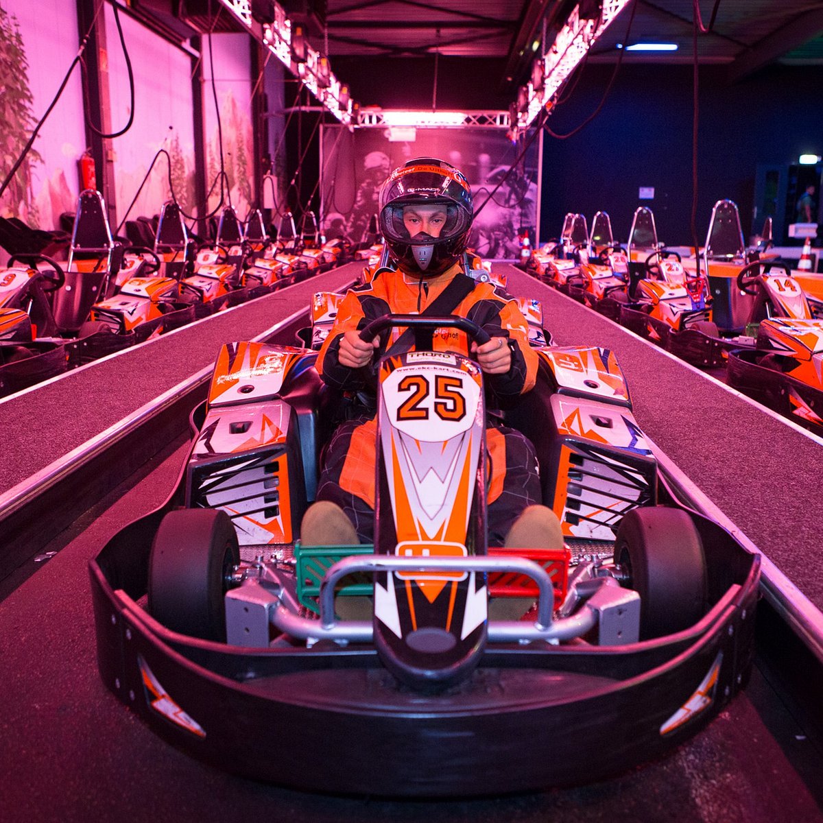 De Uithof in Netherlands - a man in a go kart.