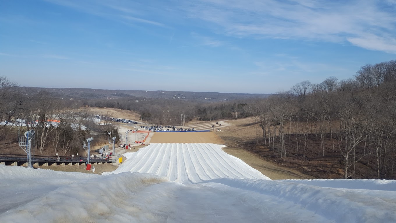 Hidden Valley - MO in USA - a view from the top of a ski slope.