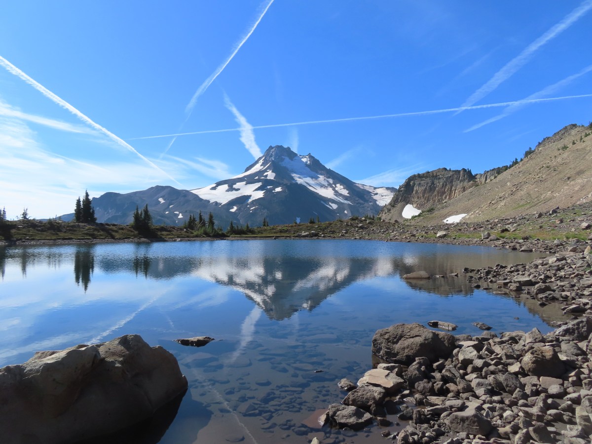 Mt. Jefferson in USA - a large body of water.