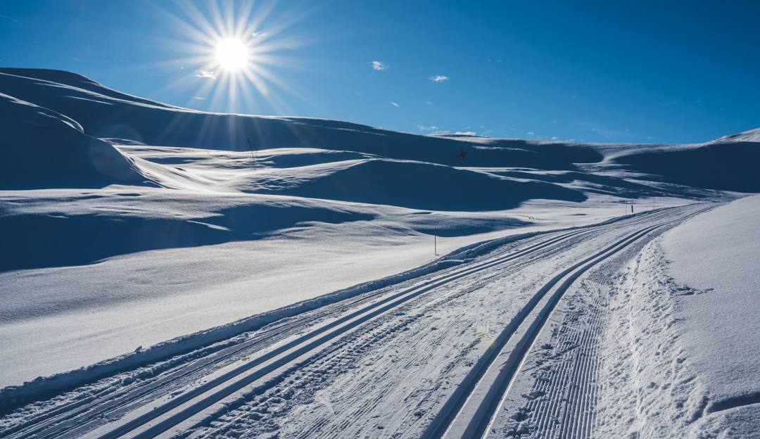 Nordic Mountain in USA - a snow covered road in the mountains.