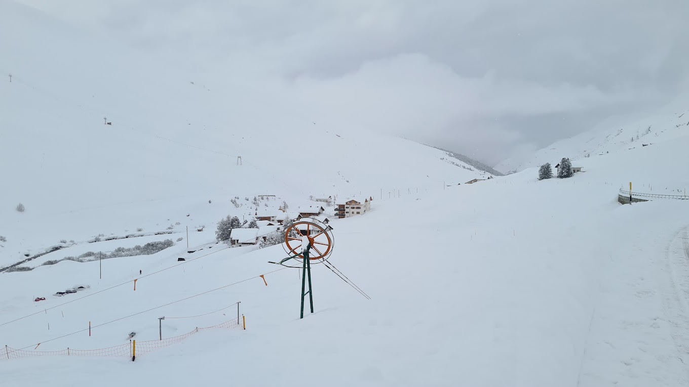 Avers in Switzerland - a ski slope covered in snow.