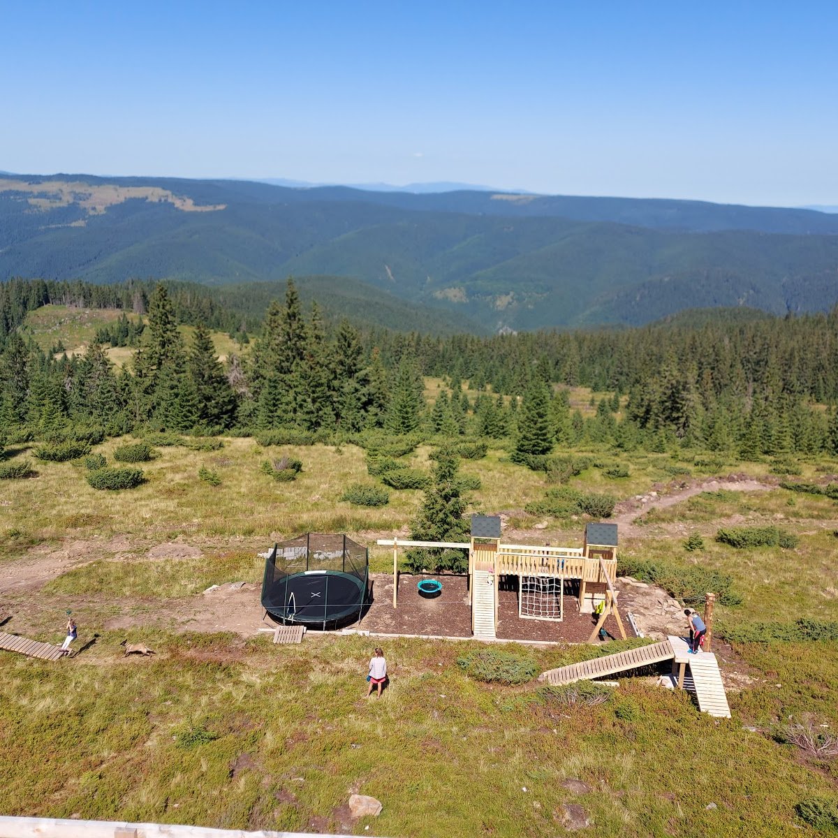 Buscat Ski & Summer Resort in Romania - the view from the top of the mountain.
