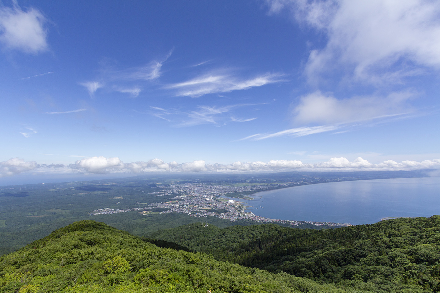 Kamafuseyama in Japan - the view from the top of a mountain.