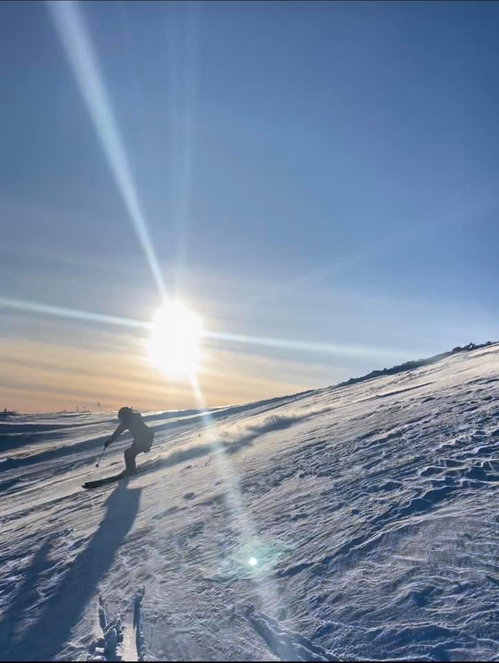Grong in Norway - the sky is clear and blue.