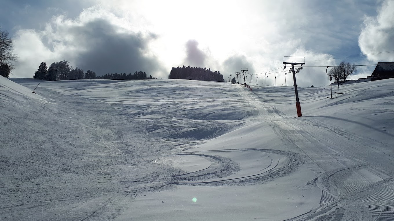 Münstertal-Wieden in Germany - a snow covered ski slope.