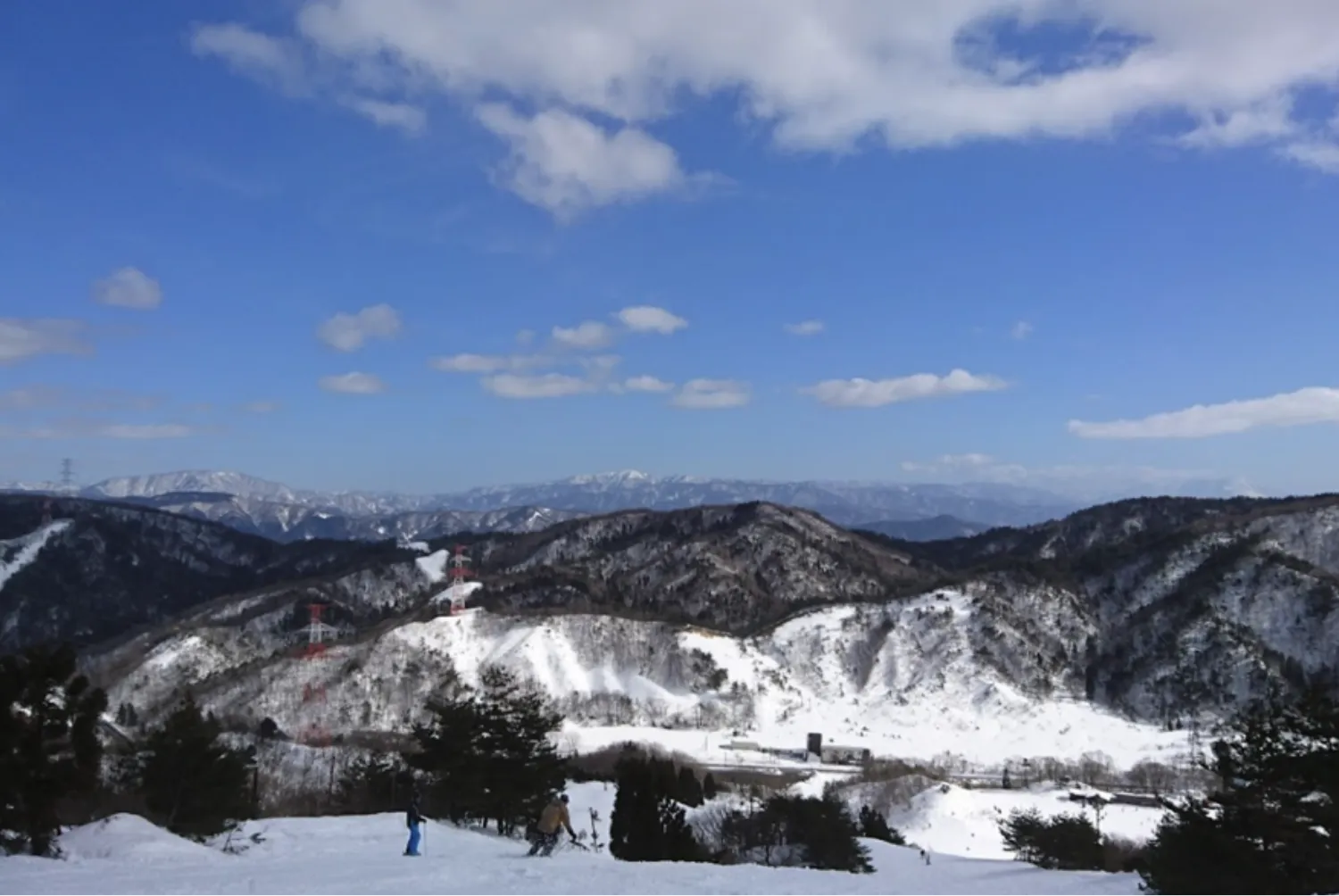 Kunizakai Kogen Snow Park in Japan - a view from the top of a mountain in japan.