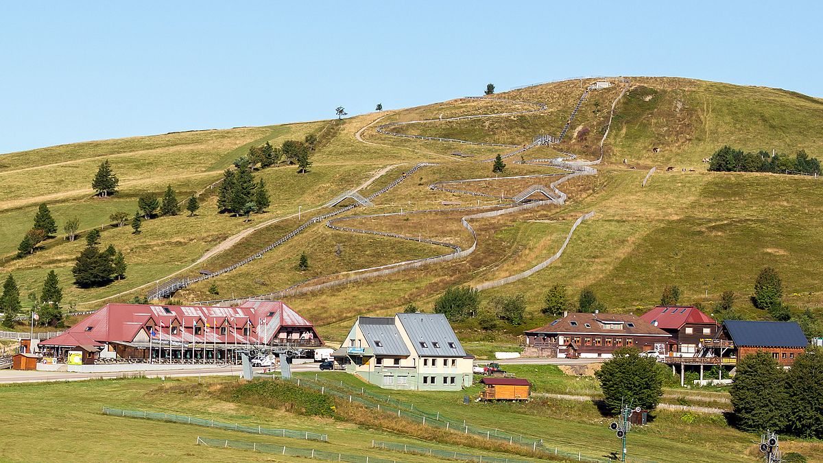 Le Markstein in France - a small town on the side of a mountain.