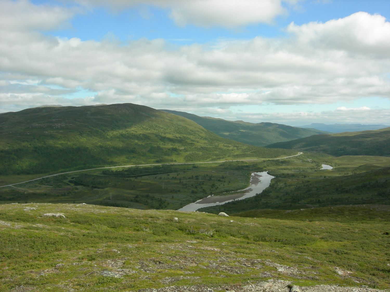 Klimpfjäll in Sweden - a view from the top of a mountain.