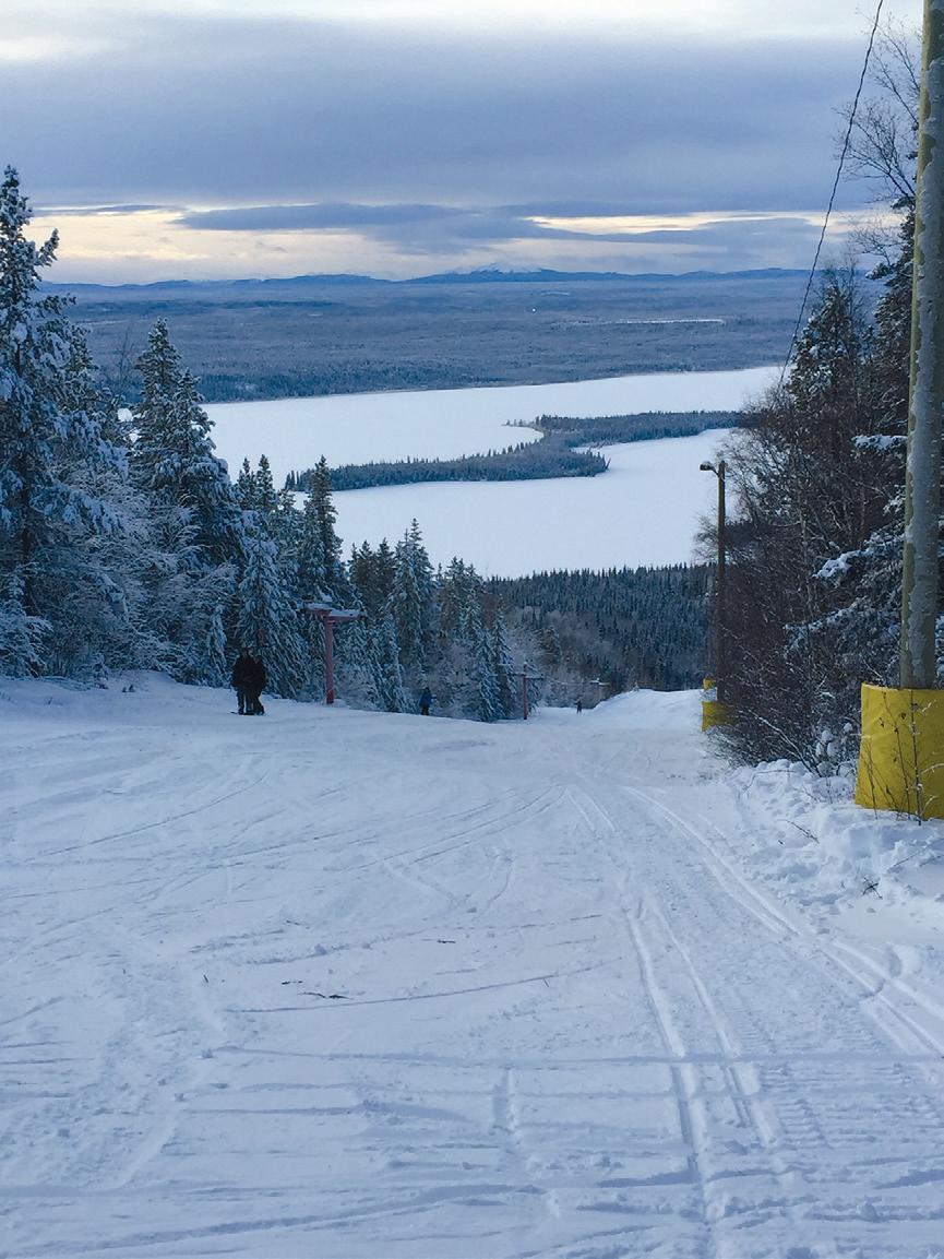 Mt. Maichen Ski Hill in Canada - the view from the top of the mountain in the winter.