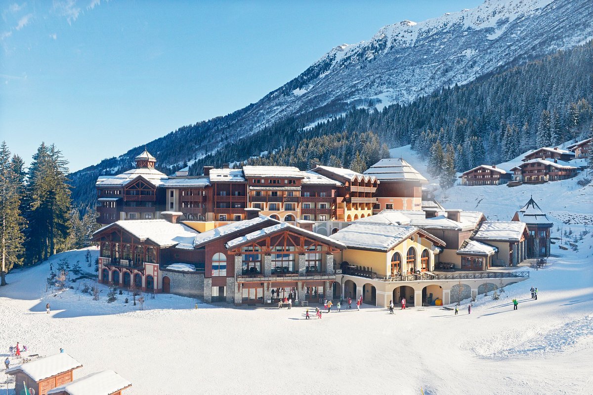 Saint Hilaire du Touvet in France: a ski resort surrounded by snow covered mountains.