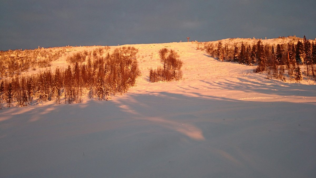 Nalovardo in Sweden - a snow covered mountain.