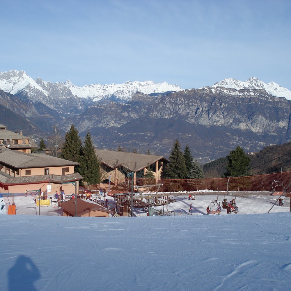 Majelletta in Italy - a view of the mountains from a ski slope.