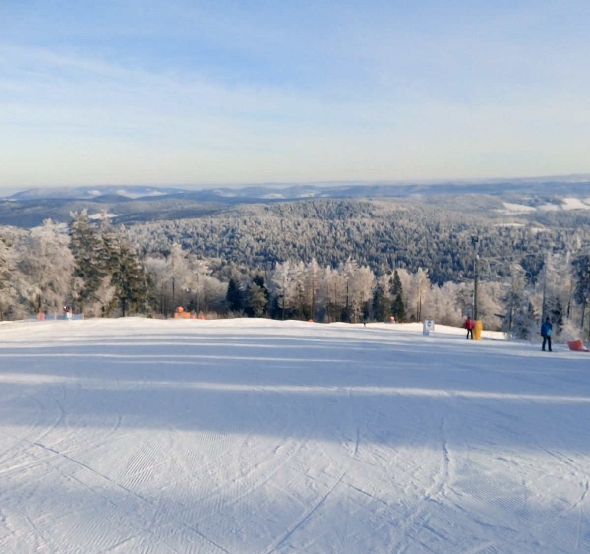 Henryk in Poland - a view from the top of a ski slope.