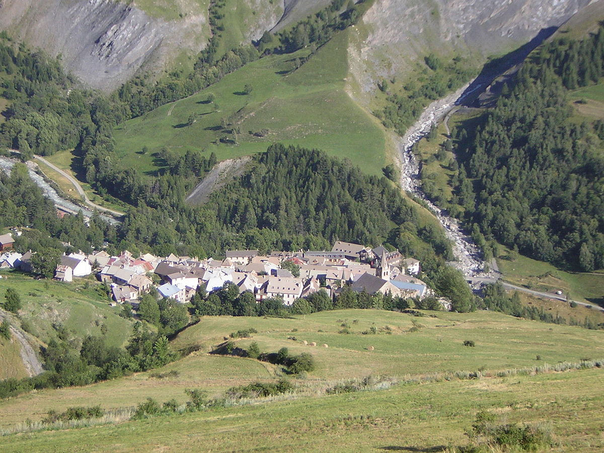 La Grave , La Meije in France - a small village on the side of a mountain.