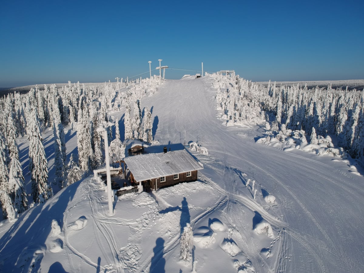 Paljakka in Finland - white snow on the ground.
