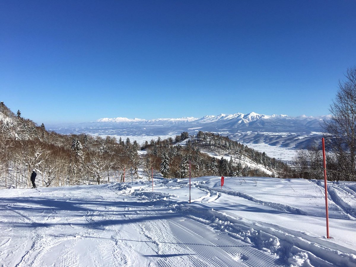 Furano in Japan - a view from the top of a ski slope.