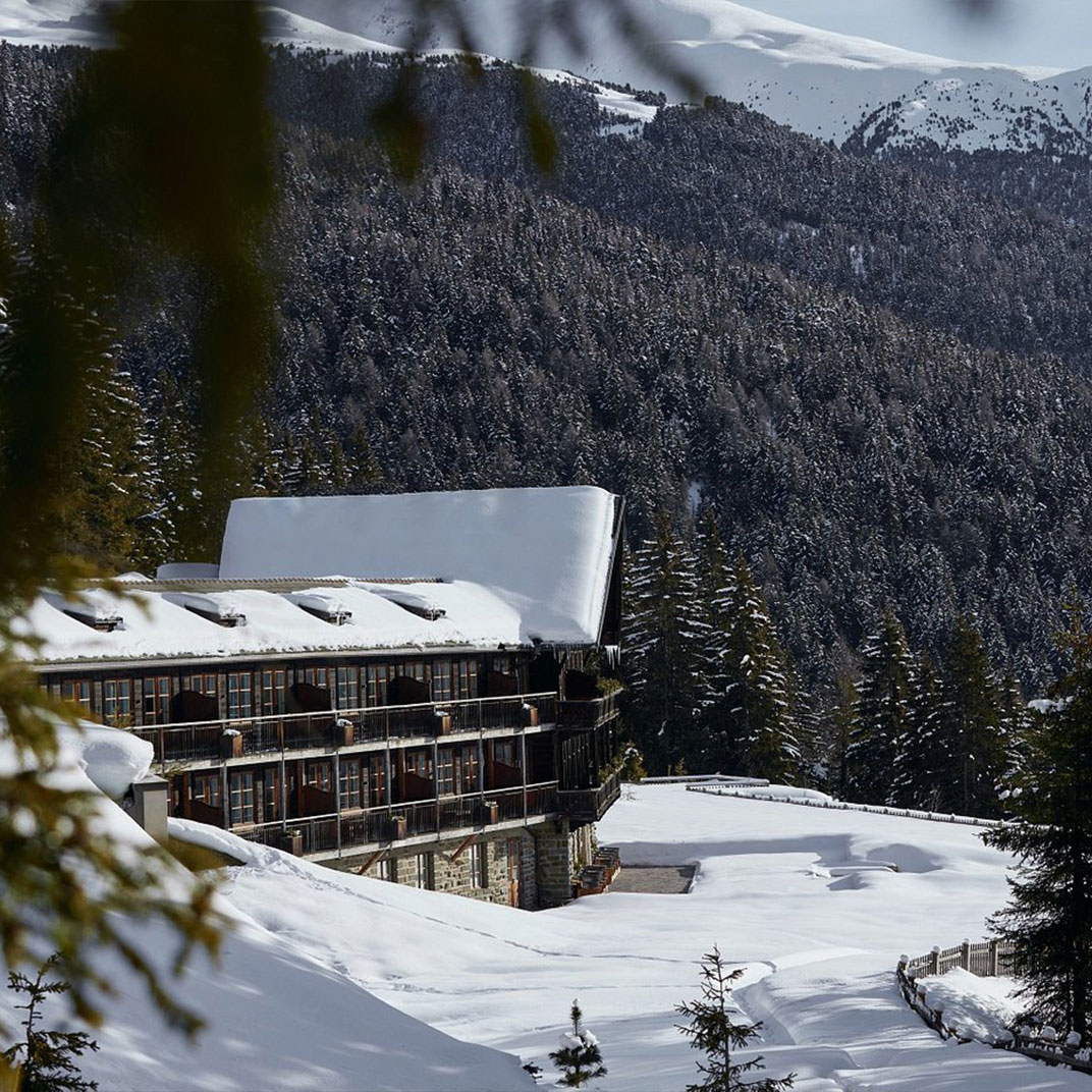 Plose – Brixen in Italy - a house in the mountains covered in snow.