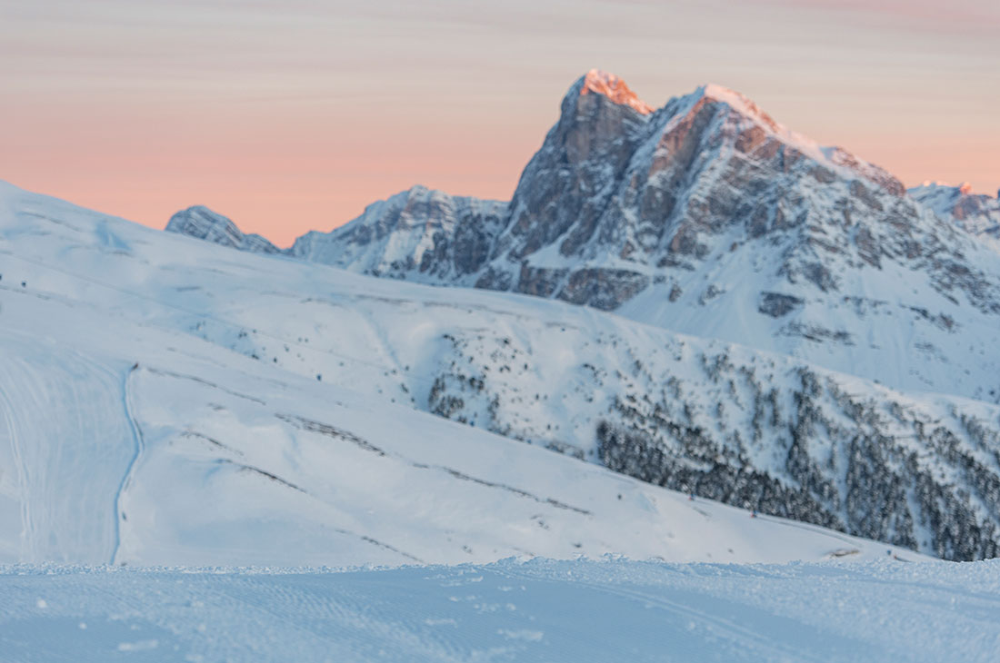 Plose – Brixen in Italy - a man riding skis down a snow covered slope.