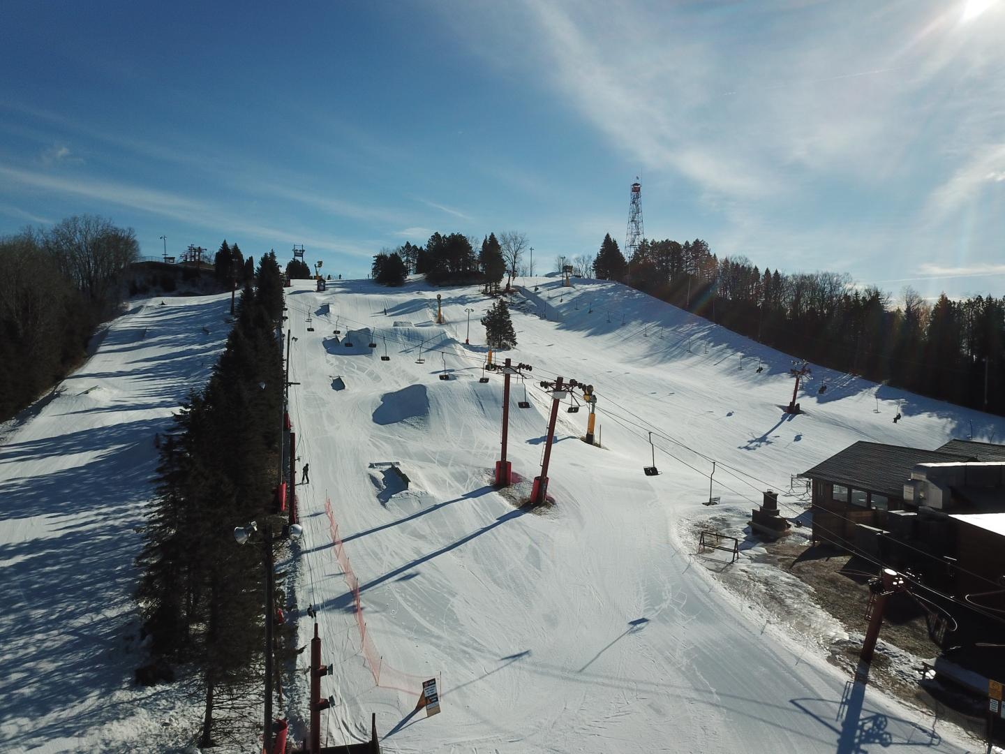 Little Switzerland in USA - a snow covered ski slope.