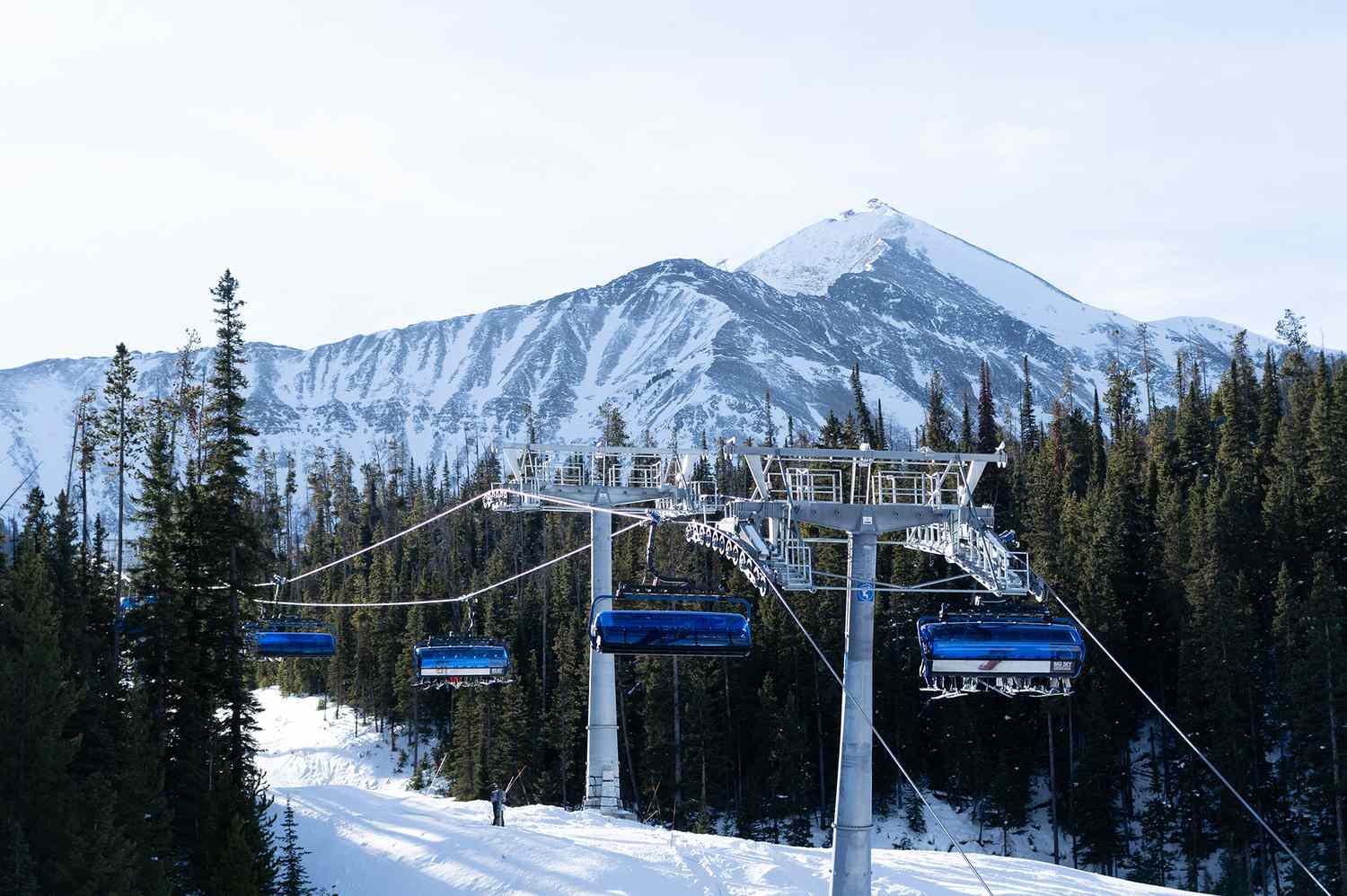 Big Sky Resort in USA - a snow covered mountain.