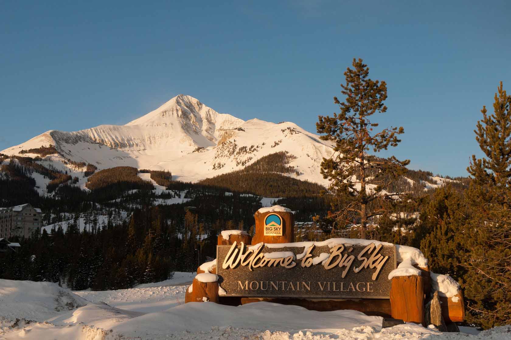Big Sky Resort in USA - snow on the ground.