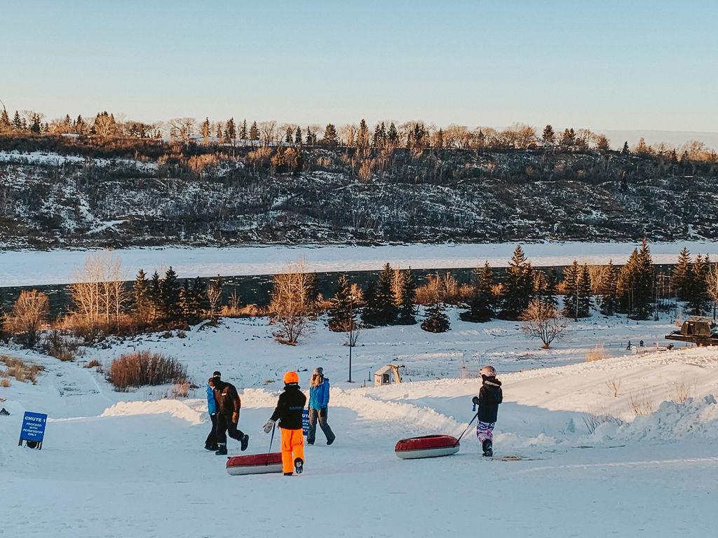 Sunridge in Canada - a group of people standing in the snow.
