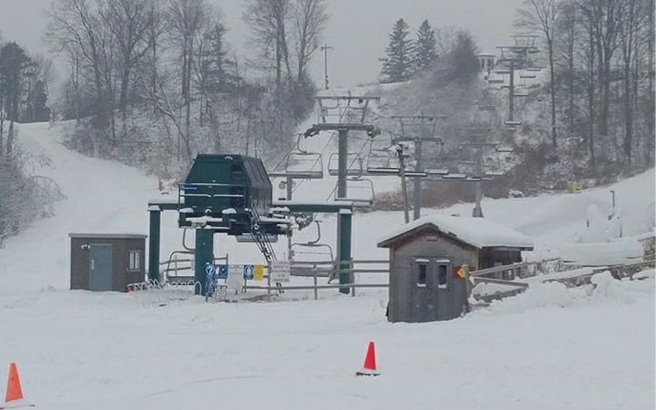 Uplands Ski Centre in Canada - snow on the ground.