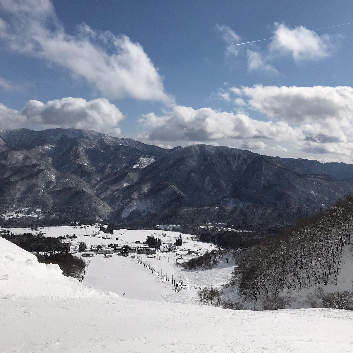 Maeyama in Japan - a view of the mountains from a ski slope.
