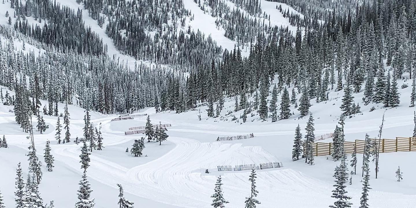 Buena Vista in USA - a snow covered ski slope with trees in the background.