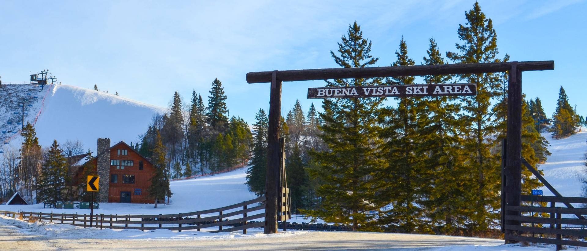 Buena Vista in USA - snow on the ground.